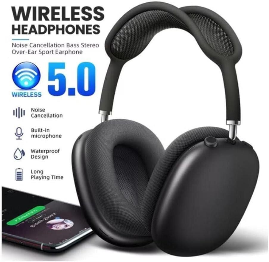 P9 Pro Max HeadPhones - Super bass, Long Battery Life & Active Noise Cancellation