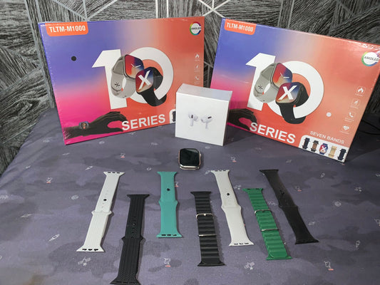 Jumbo Deal 7+1 SmartWatch Series 10+AirPods Pro 2(2nd Generation)