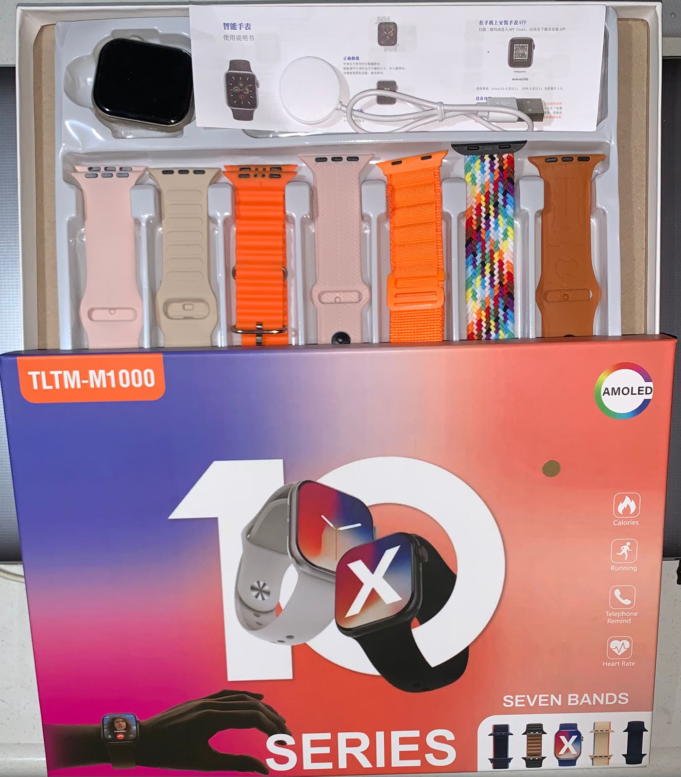 7+1 Smart Watch Series 10( Amoled Display , Fitness Tracking , Telephone Remind)